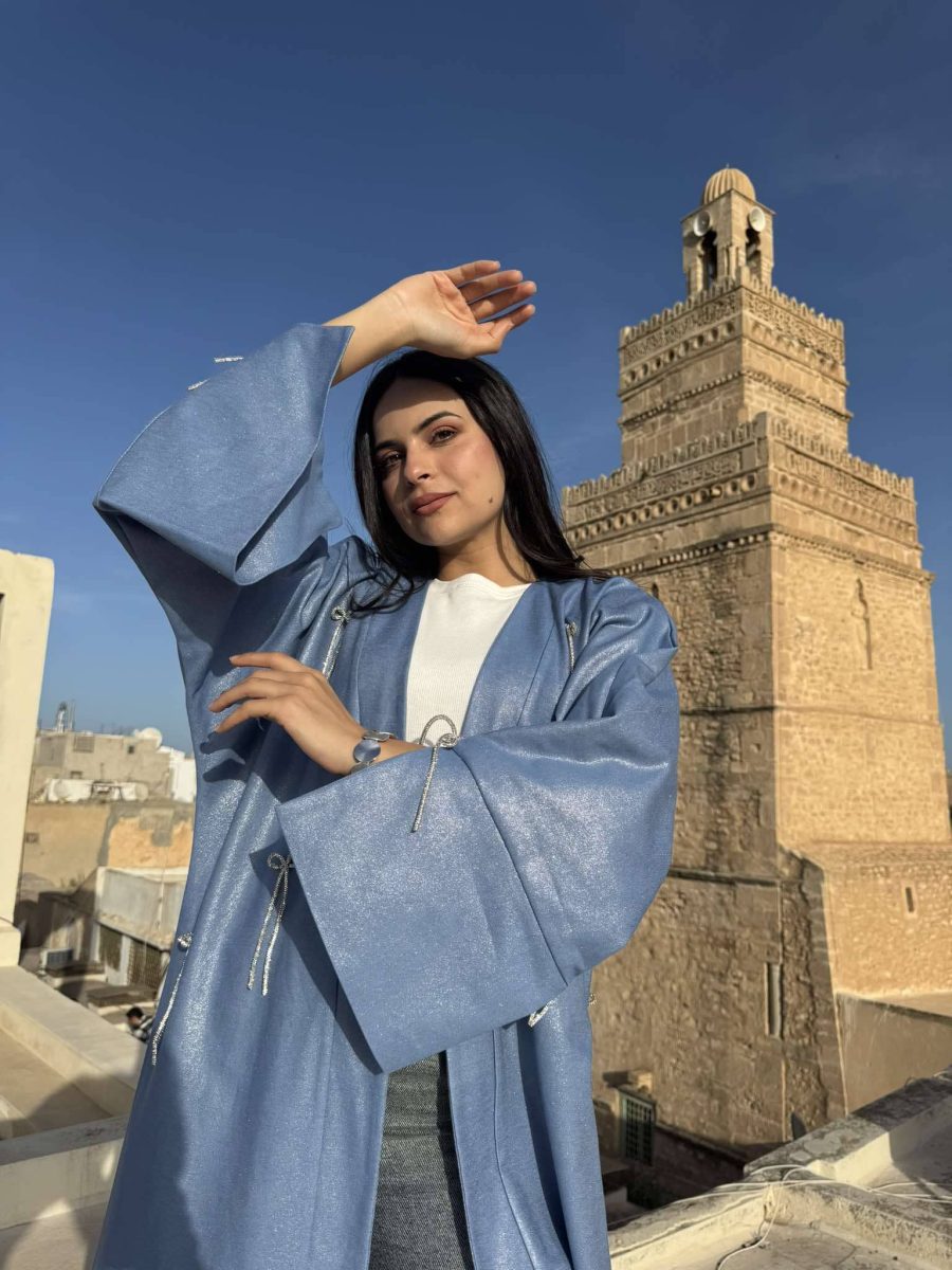 Abaya Bow Blue